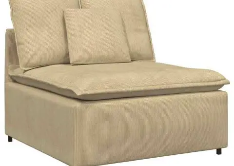 Canapea modulară cu perne, gri-verzui, țesătură velur - 4/5