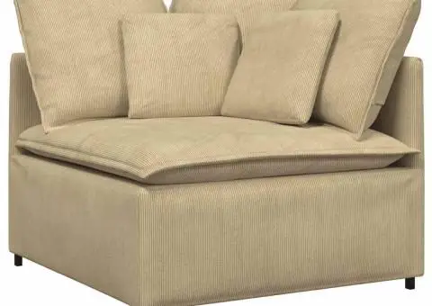 Canapea modulară cu perne, gri-verzui, țesătură velur - 5/5