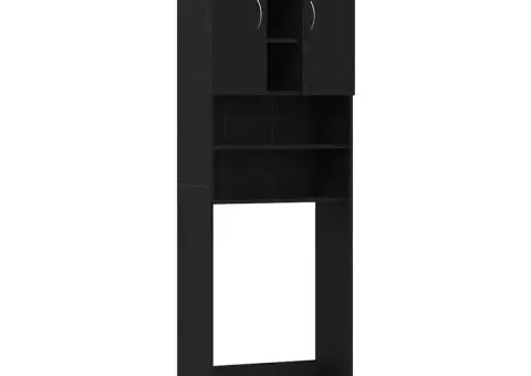 Dulap mașina de spălat, stejar negru, 64x25,5x190 cm - 2/5