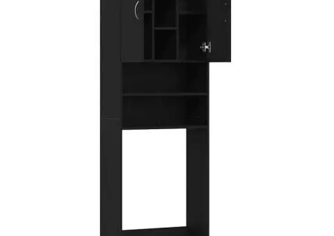 Dulap mașina de spălat, stejar negru, 64x25,5x190 cm - 5/5