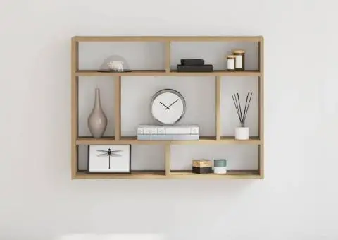 Raft de perete, stejar artizanal, 75x16x55 cm, lemn prelucrat - 1/5