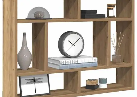 Raft de perete, stejar artizanal, 75x16x55 cm, lemn prelucrat - 4/5