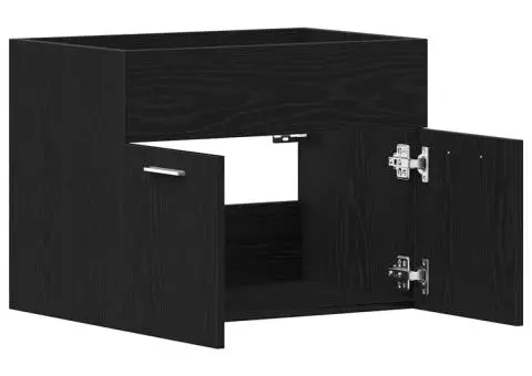 Dulap chiuvetă baie, stejar negru, 60x38,5x46cm, lemn prelucrat - 5/5