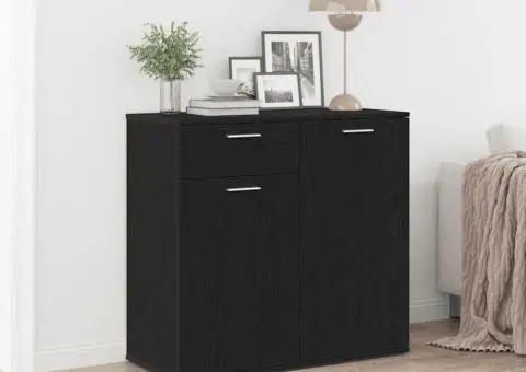 Servantă, stejar negru, 80x36 x75 cm, lemn prelucrat - 1/5