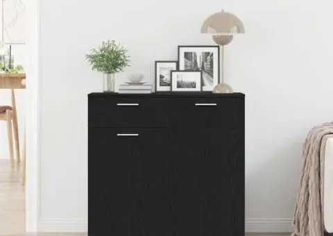 Servantă, stejar negru, 80x36 x75 cm, lemn prelucrat - 3/5