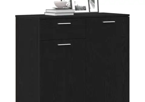 Servantă, stejar negru, 80x36 x75 cm, lemn prelucrat - 4/5