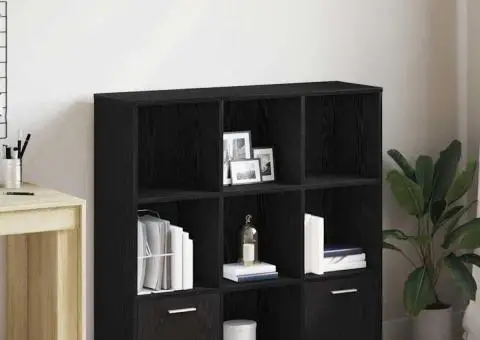 Bibliotecă, stejar negru, 98x29x97,5 cm, lemn prelucrat - 1/5