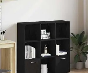 vidaXL Bibliotecă, stejar negru, 98x29x97,5 cm, lemn prelucrat