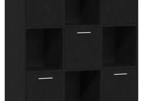 Bibliotecă, stejar negru, 90x28x90 cm, lemn prelucrat - 2/5