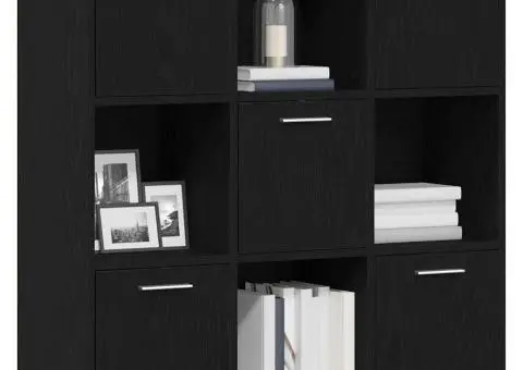 Bibliotecă, stejar negru, 90x28x90 cm, lemn prelucrat - 4/5