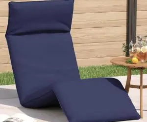 vidaXL Șezlong pliabil, bleumarin, 175x54x8,5 cm, țesătură Oxford