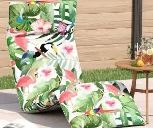 vidaXL Șezlong pliabil, multicolor, 175x54x8,5 cm, țesătură Oxford