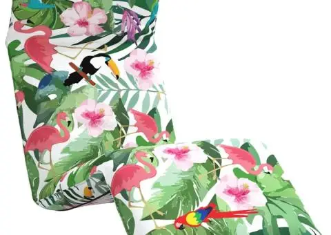 Șezlong pliabil, multicolor, 175x54x8,5 cm, țesătură Oxford - 2/5