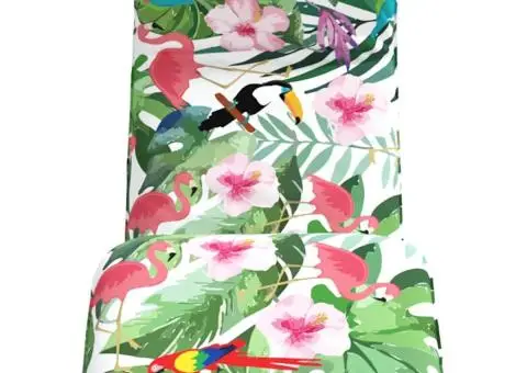 Șezlong pliabil, multicolor, 175x54x8,5 cm, țesătură Oxford - 4/5