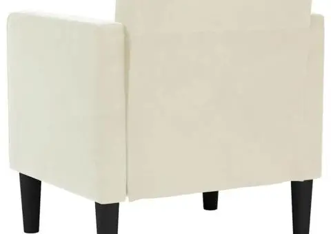 Canapea Scaun cu cotiere, crem, 53 cm, catifea - 5/5