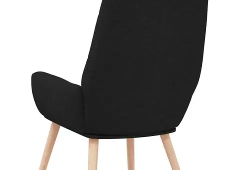 Scaun de relaxare, negru, material textil - 5/5