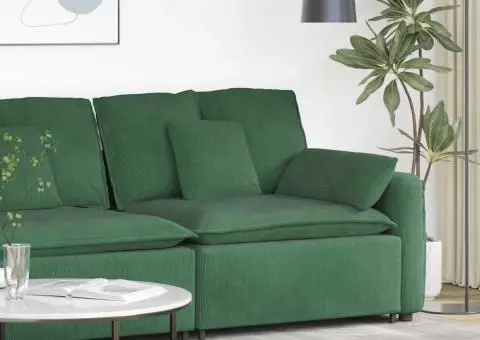 Modul modular de capăt pentru cotieră canapea cu perne verde închis 100 cm - 1/5