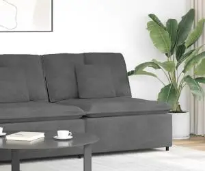 vidaXL Modul central canapea modulară cu perne gri închis 100 cm