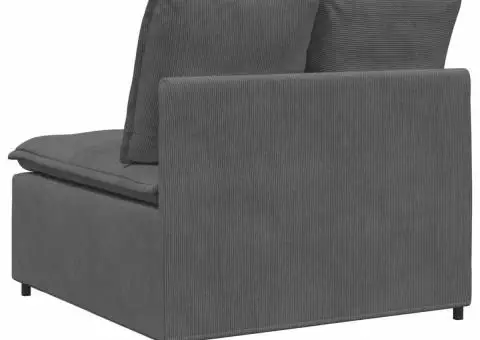 Modul central canapea modulară cu perne gri închis 100 cm - 5/5