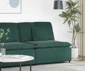 vidaXL Modul central canapea modulară cu perne, verde închis, 100 cm