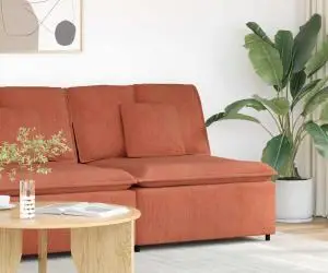 vidaXL Modul central canapea modulară cu perne roșu portocaliu 100 cm