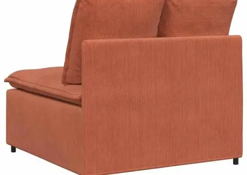 Modul central canapea modulară cu perne roșu portocaliu 100 cm - 5/5