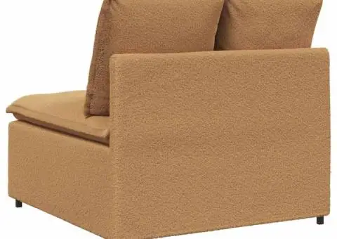 Modul central canapea modulară cu perne, bej, 100 cm - 5/5