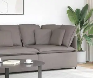 vidaXL Modul de colț pentru canapea modulară cu perne gri taupe 100 cm