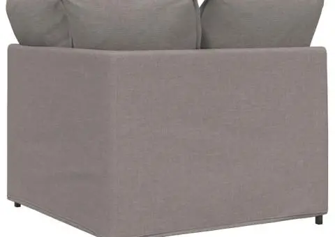 Modul de colț pentru canapea modulară cu perne gri taupe 100 cm - 5/5