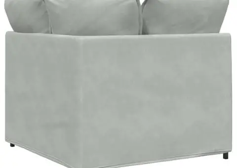 Modul modular de colț pentru canapea cu perne gri deschis 100cm - 5/5