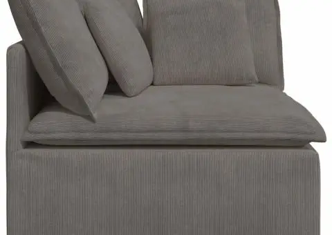 Modul modular de colț pentru canapea cu perne gri deschis 100cm - 4/5