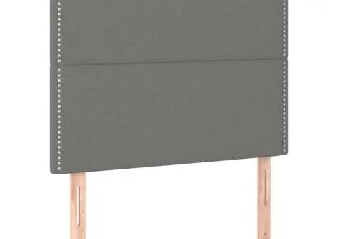 Pat box spring cu saltea, gri închis, 90x190 cm, textil - 5/5