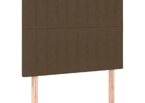 Pat box spring cu saltea, maro închis, 120x200 cm, textil - 5/5