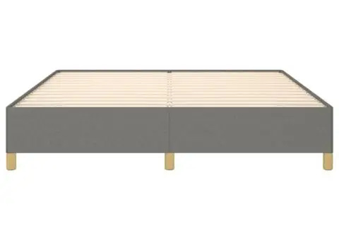 Cadru de pat fără saltea, gri închis, 160x200 cm, textil - 5/5