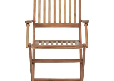 Scaune de grădină pliabile cu perne, 8 buc., lemn masiv acacia - 5/5