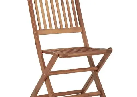 Scaune de grădină pliabile cu perne, 8 buc., lemn masiv acacia - 4/5