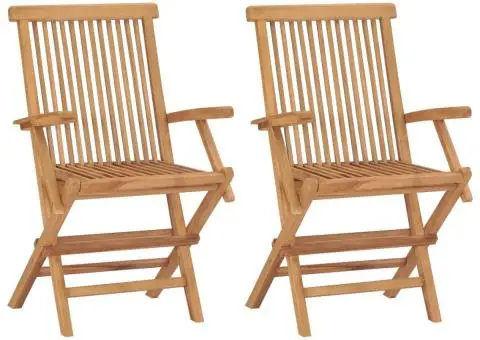 Scaune de grădină cu perne, 2 buc., albastru, lemn masiv de tec - 3/5