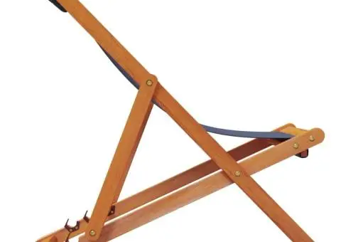 Scaune de plajă pliante, 2 buc., albastru, material textil - 5/5