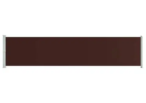 Copertină laterală retractabilă de terasă, maro, 140 x 600 cm - 2/5