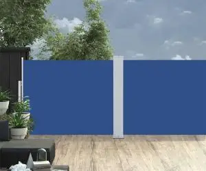 vidaXL Copertină laterală retractabilă de terasă, albastru, 170x1200cm