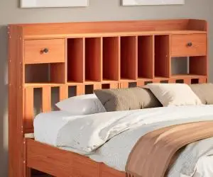 vidaXL Tăblie de pat cu depozitare maro ceruit, 160 cm, lemn masiv pin