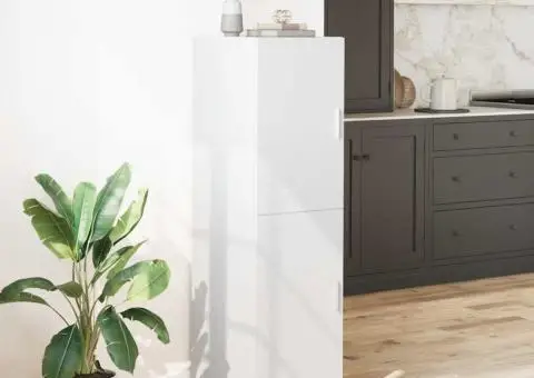 Dulap de bucătărie, alb, 38x41,5x131,5 cm, lemn prelucrat - 3/5