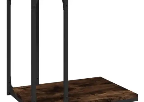 Masă laterală cu roți stejar fumuriu 50x35x55,5cm lemn compozit - 2/5