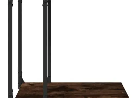 Masă laterală cu roți stejar fumuriu 50x35x55,5cm lemn compozit - 5/5