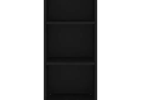 Servantă, negru, 34,5x32,5x90 cm, lemn compozit - 4/5