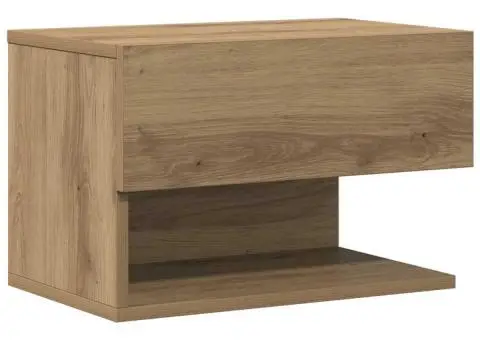 Noptieră de perete, stejar artizanal - 2/5