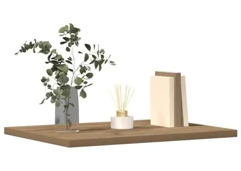 Plăci bibliotecă, 4 buc., stejar artizanal, 40x30x1,5 cm, lemn - 3/5