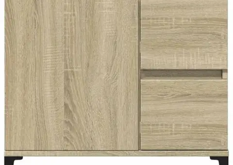 Dulap de baie, stejar sonoma, 65x33x60 cm, lemn prelucrat - 4/5