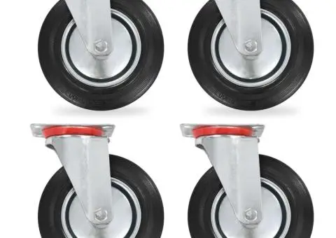 Roți pivotante, 4 buc., 200 mm - 1/5