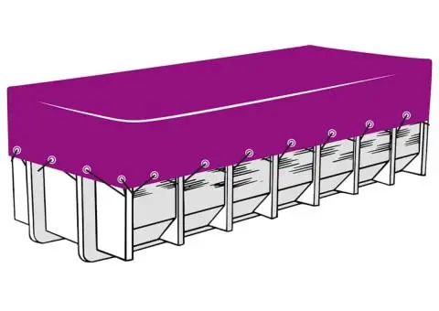 Plasă de container, negru, 3 x 5 m, HDPE - 3/5